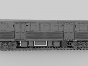 Chicago CTA train 5000 metro series Low-poly Model 3D