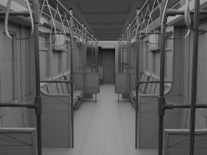 Chicago CTA train 5000 metro series Low-poly Model 3D