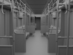Chicago CTA train 5000 metro series Low-poly Model 3D