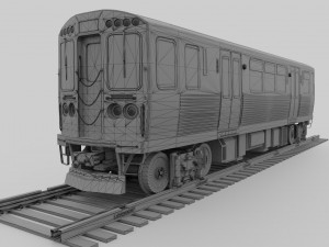 Chicago CTA train 5000 metro series Low-poly Model 3D