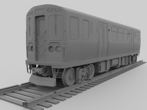 Chicago CTA train 5000 metro series Low-poly Model 3D