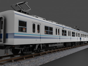 Tobu Railway Series 8000 Low-poly 3D Model