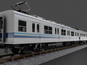 Tobu Railway Series 8000 Low-poly 3D Model