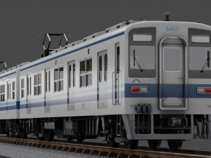 Tobu Railway Series 8000 Low-poly 3D Model