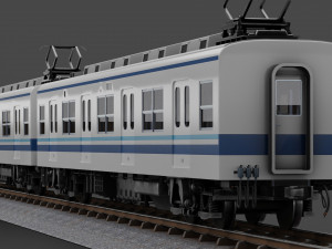 Tobu Railway Series 8000 Low-poly 3D Model