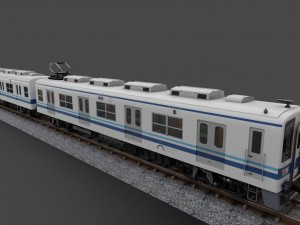 Tobu Railway Series 8000 Low-poly 3D Model