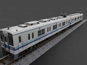 Tobu Railway Series 8000 Low-poly 3D Model