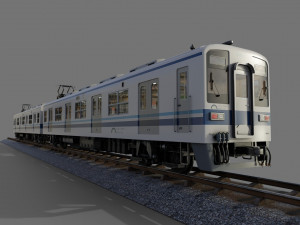 Tobu Railway Series 8000 Low-poly 3D Model