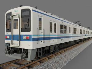 Tobu Railway Series 8000 Low-poly 3D Model