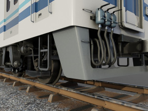 Tobu Railway Series 8000 Low-poly 3D Model