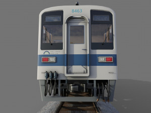 Tobu Railway Series 8000 Low-poly 3D Model