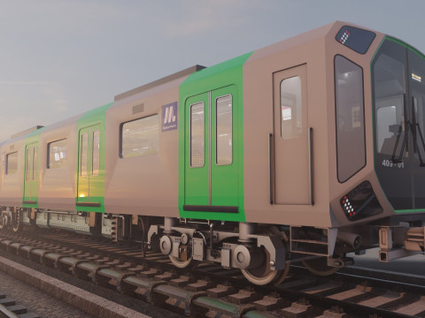 Osaka metro train 400 series 3Dモデル in 電車 3DExport