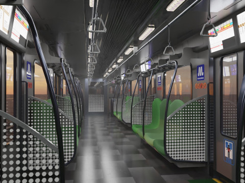 Osaka metro train 400 series 3D Model