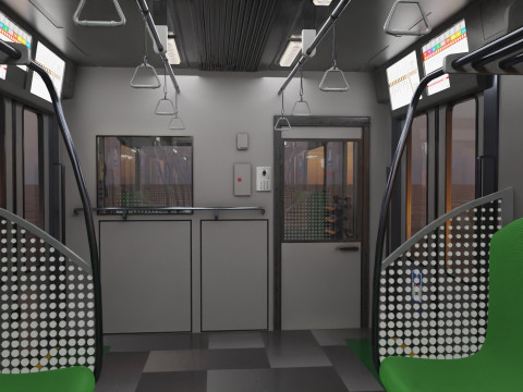 Osaka metro train 400 series 3D Model