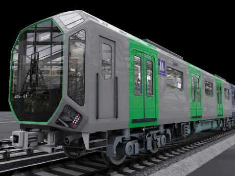 Osaka metro train 400 series 3D Model