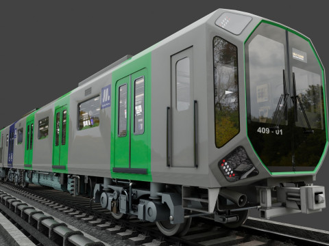 Osaka metro train 400 series 3D Model