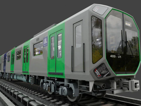 Osaka metro train 400 series 3D Model