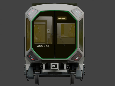 Osaka metro train 400 series 3D Model