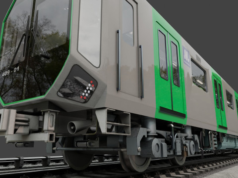 Osaka metro train 400 series 3D Model