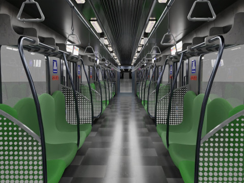 Osaka metro train 400 series 3D Model