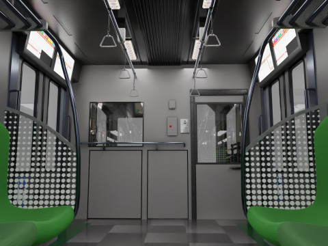 Osaka metro train 400 series 3D Model