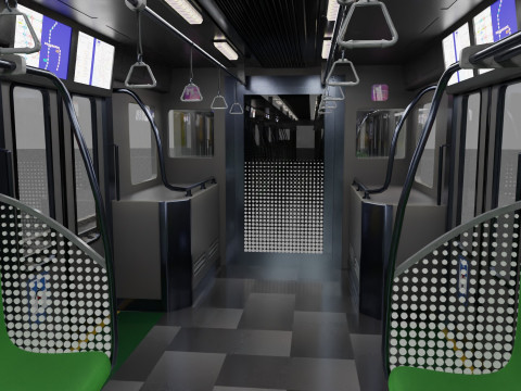 Osaka metro train 400 series 3D Model