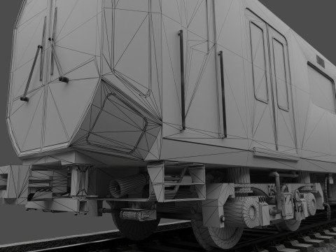 Osaka metro train 400 series 3D Model