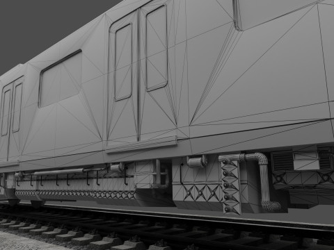 Osaka metro train 400 series 3D Model