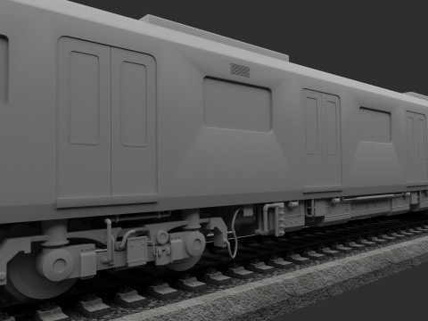 Osaka metro train 400 series 3D Model