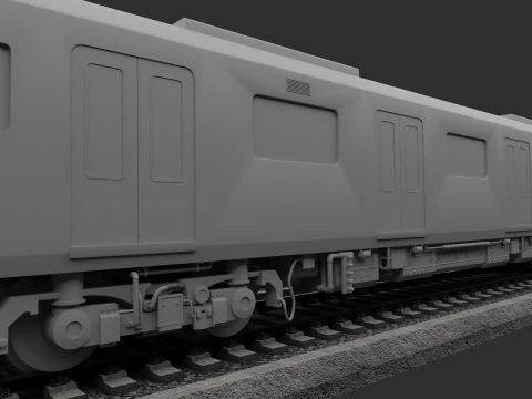 Osaka metro train 400 series 3D Model