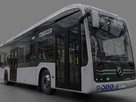 मर्सिडीज eCitaro 2019 मिड-पॉली 3D मॉडल