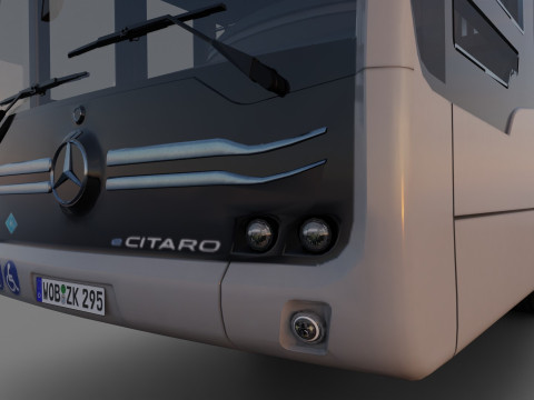 Mercedes eCitaro 2019 MID-POLY Modelo 3D