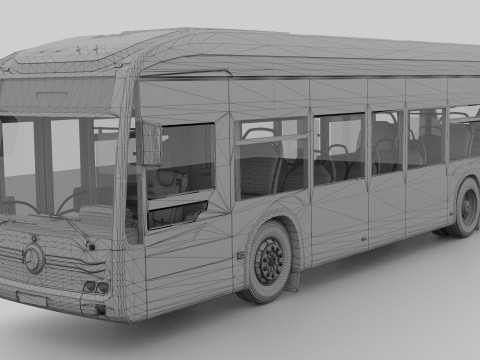 Mercedes eCitaro 2019 MID-POLY Modelo 3D