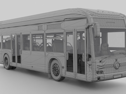 Mercedes eCitaro 2019 MID-POLY Modelo 3D