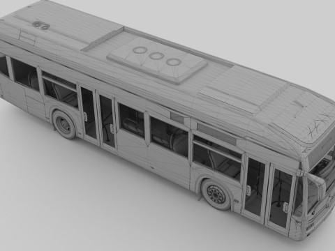 Mercedes eCitaro 2019 MID-POLY Modelo 3D