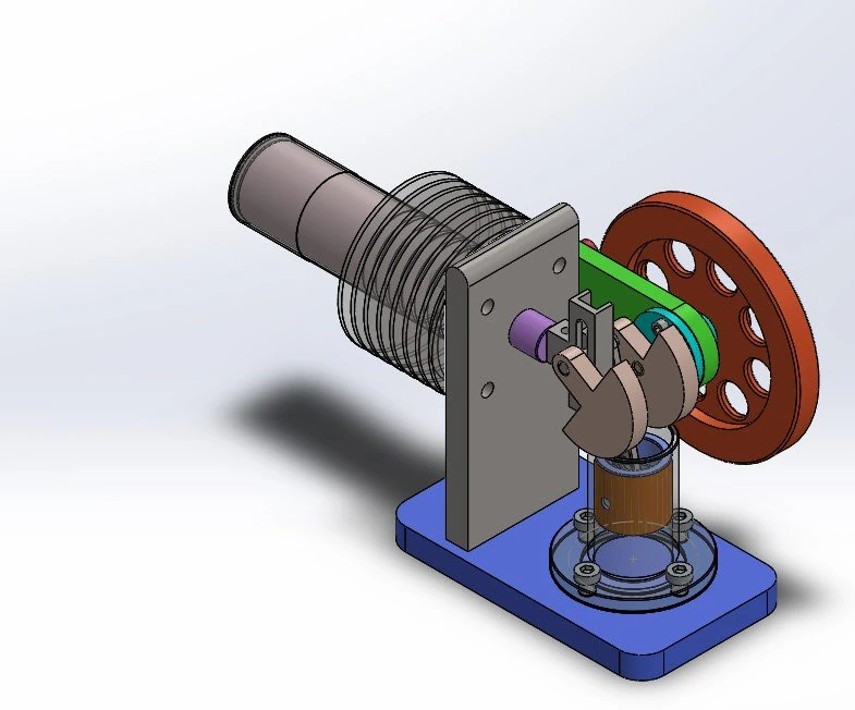 stirling engine 3d printed model 3D Print Model .c4d .max .obj .3ds .fbx .stl .blend 