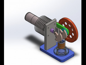 stirling engine 3d printed model 3D-printmodel