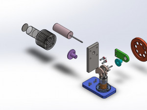 stirling engine 3d printed model Modello di stampa 3D