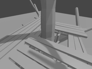 трехэтажный дом 3D Модель