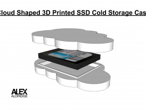 Cloud shaped 3d printed ssd cold storage case 3D Print Model