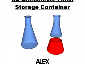 3d erlenmeyer flask storage container 3D Print Model
