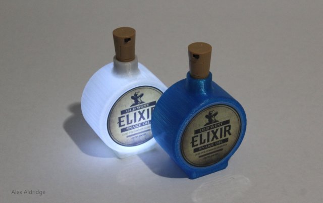 3d printed elixir snake oil poison bottle Modello di stampa 3D .c4d .max .obj .3ds .fbx .stl .blend 