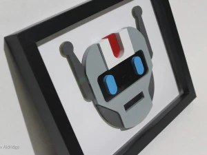 3Dロボット絵文字マイクロソフトアイコンレプリカファンアート 3Dプリントモデル