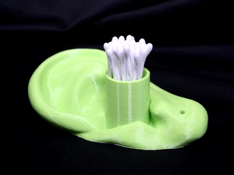 3D 면 팁 면봉 면봉 홀더 귀 정리함 3D 프린트 모델