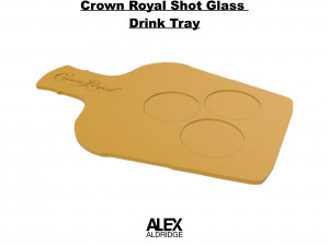 3D Crown Royal Shot Glass Drink Serving Tray Modelo de impresión 3D