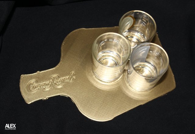 3D Crown Royal Shot Glass Drink Serving Tray Modelo de impresión 3D .c4d .max .obj .3ds .fbx .stl .blend 