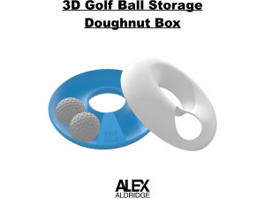 3D Golf Ball Doughnut Storage Box 3D प्रिंट मॉडल
