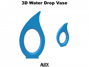3D Water Drop Vase Decoration 3D Print Model