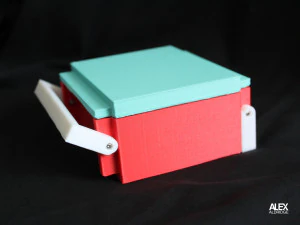 3D Locking Rugged Storage Box Design 3D Print Model