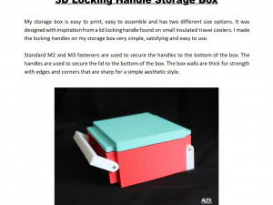 3D Locking Rugged Storage Box Design 3D Print Model